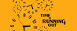 time to running out sign on red background