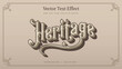 Heritage Retro vintage text effect editable
