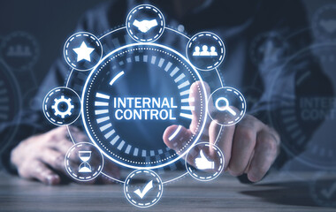 Wall Mural - Internal Control. Business. Internet. Technology