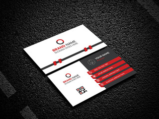 Double-sided creative business card vector design template. Business card for business and personal use. Vector illustration design. Horizontal layout, Print ready