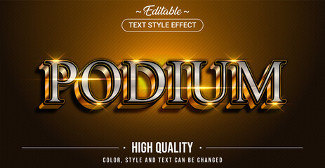 Wall Mural - editable text style effect - podium text style theme.