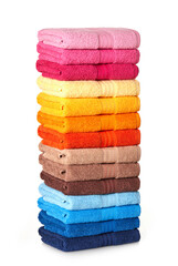 Wall Mural - Multi-colored towels stack