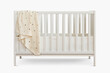 White wooden crib for baby room