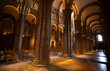Inside the Iconic Santiago de Compostela Cathedral, Galicia, Sapin.