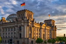 The Reichstag At Sunset In Berlin