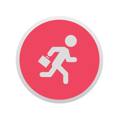 Canvas Print - Businessman Running - Sticker