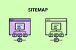 Sitemap Icon. Sitemap Optimization. Site Organization. XML Sitemap. Data Organization. Outline And Filled Color Style Icon For Web Development. Vector Graphics.