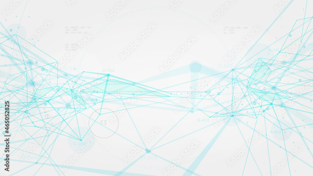 Abstract plexus structure connection network, futuristic technological ...