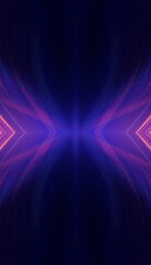 Wall Mural - Dark abstract futuristic background. Digital explosion, ultraviolet neon glow, blurred geometric lines.