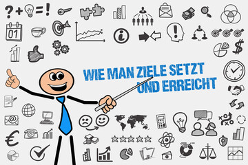 Wall Mural - Wie man Ziele setzt und erreicht 