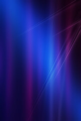 Wall Mural - Dark abstract futuristic background. Digital explosion, ultraviolet neon glow, blurred geometric lines.