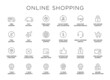 © Calin - E-commerce, online shopping line icons set. Modern graphic design concepts, simple outline elements collection.