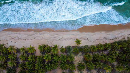 Sticker - Praia do paiva com ondas. Vista de drone