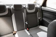 Black And Grey Back Seat In Modern Car