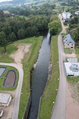 Wall Mural - view of the river from the Panneciere reservoir in Burgundy 