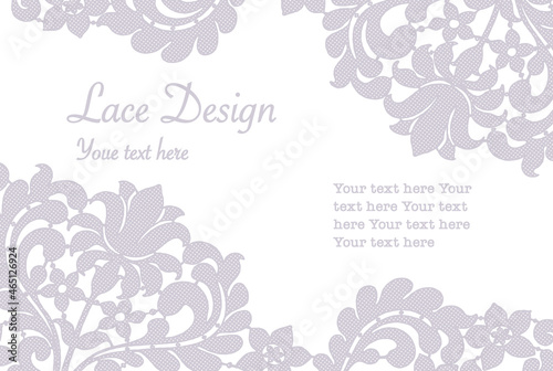 アンティークな模様のレースを使ったフレームデザイン素材 ベクター イラスト Aged Wall Mural Ag 夏妃 吉野