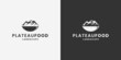 plateau food, mountain food, restaurant logo design vector