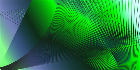 Abstract Green background with lines