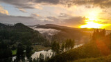 Fototapeta Na ścianę - sunset in the mountains