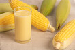 Fresh corn juice , corn milk  healthy drink