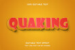 Quaking 3 dimension editable text effect modern comic style