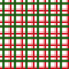 Simply Seamless Check Pattern Isolated On White Background. Christmas Decorating Theme For Wrapping Paper, Wallpaper, Fabric, Backdrop And Etc.