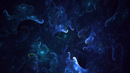 Wall Mural - 3D rendering abstract fractal light background