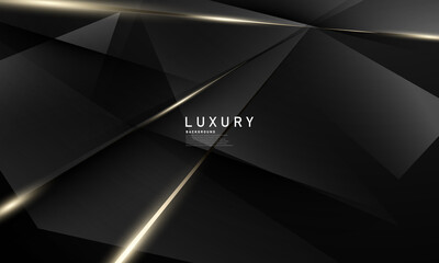 the splendor of luxury black gold poster on abstract background with dynamic