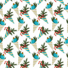 Naklejka na meble christmas pattern