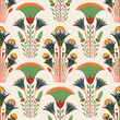 Egyptian floral seamless pattern background vector