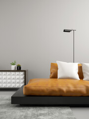 Wall Mural - Minimalist Interior of modern living room 3D rendering