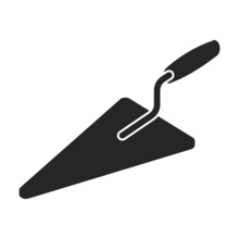 Trowel Vector Icon.Black Vector Icon Isolated On White Background Trowel.