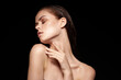 © VICHIZH - beautiful woman attractive glance posing luxury studio lifestyle