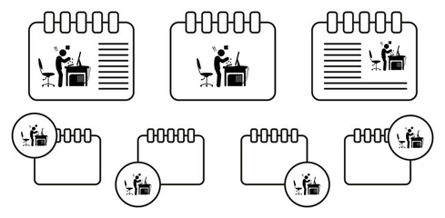 Poster - Man angry vector icon in calender set illustration for ui and ux, website or mobile application