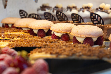 Sticker - Closeup of French traditional desserts