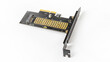 © GraphiCore - M.2 NVMe to PCIeX adapter board for SSD on white background