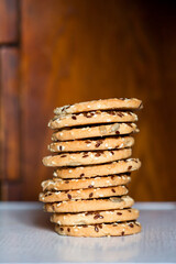 Wall Mural - Healthy eating. Cookies with cereals, sesame seeds and seeds.