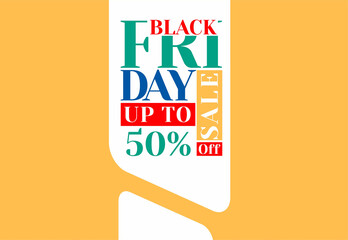 Wall Mural - Black Friday Sale Promotion Poster or banner Design, Special offer sale,  Promotion and shopping vector template.