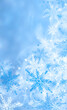 © Laura Сrazy - New Year's Christmas background with snowflakes, bokeh.  Blank template for a Christmas card