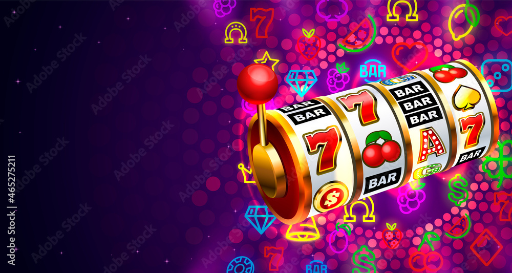 Casino slots icons, slot sign machine, night Vegas. Vector Stock Vector | Adobe Stock