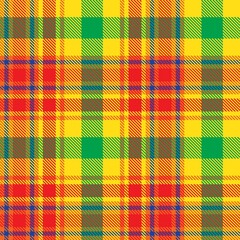 Canvas Print - Rainbow Plaid Tartan Checkered Seamless Pattern