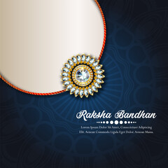 Wall Mural - Happy raksha bandhan greeting card with creative illustration