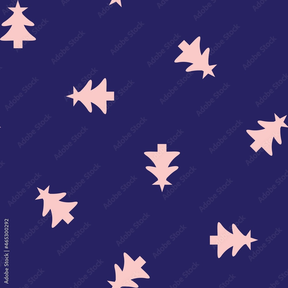 Christmas Tree seamless pattern design