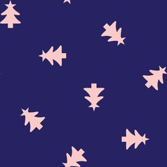 Wall Mural - Christmas Tree seamless pattern design