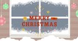 © vectorfusionart - Composition of merry christmas text over christmas decorations and window