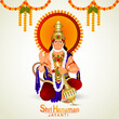 © Simran Singh - Hanuman jayanti celebration with lord hanuman illustration