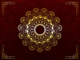 Wall Mural - Luxury mandala background with arabesque pattern