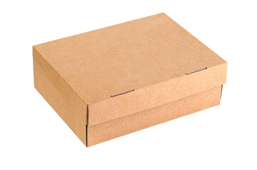 Sticker - Brown kraft paper box isolated