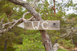 © hivaka - Wooden WC sign in the forest, Raseborg, Finland