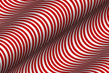 Red White Rolling Candy Striped Wavy Holiday Sweets Toffee Holiday Christmas Illustration